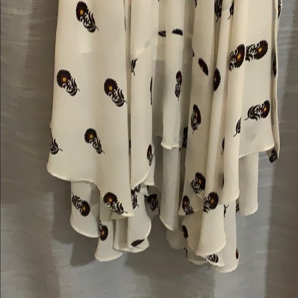 A.L.C. Cream Silk Floral Dress - Picture 5 of 9